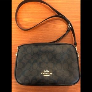 Coach Jes crossbody in blocked signature Canvas
